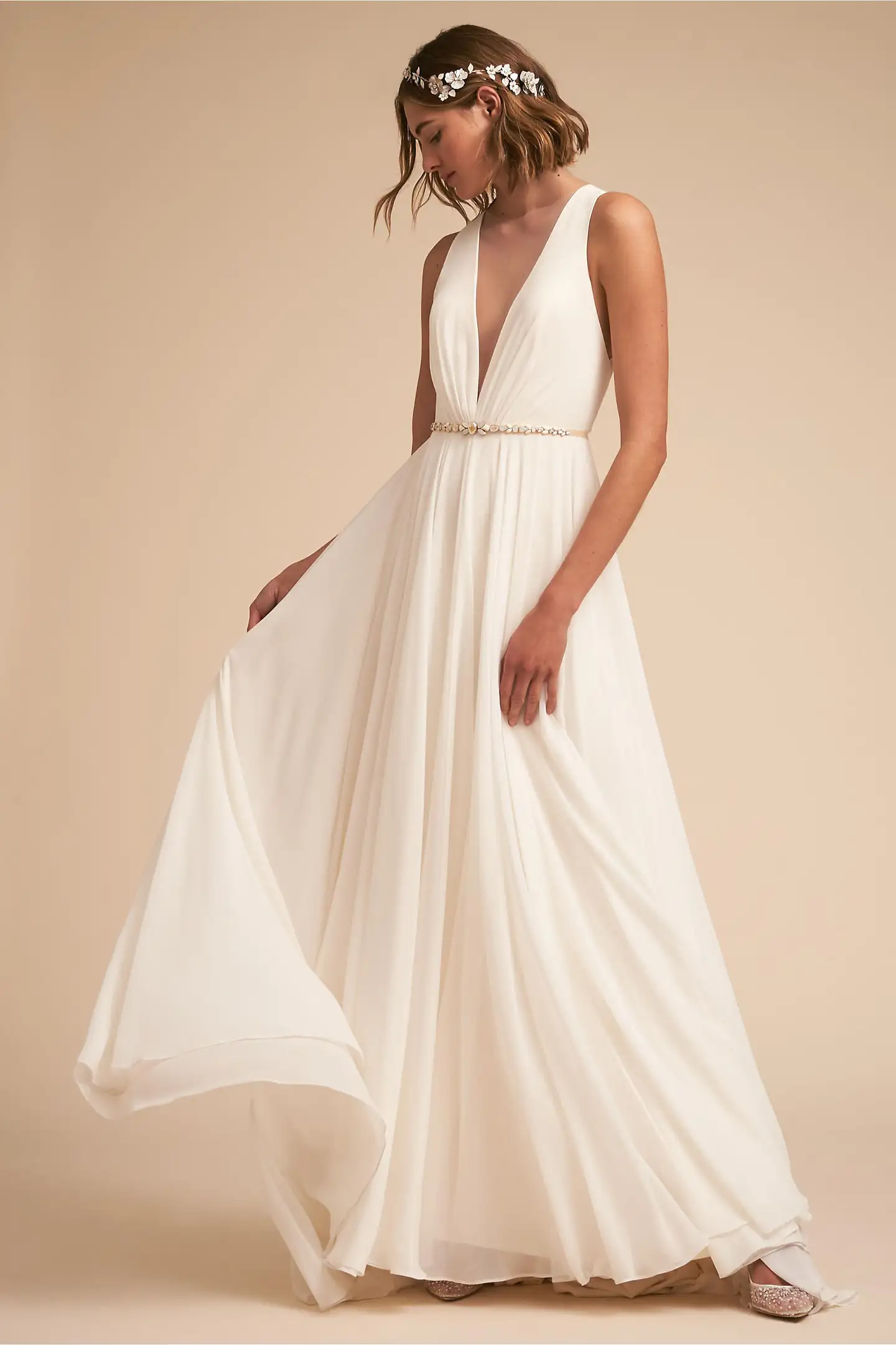 Pretty Gowns with Feminine Details from BHLDN Spring 2018